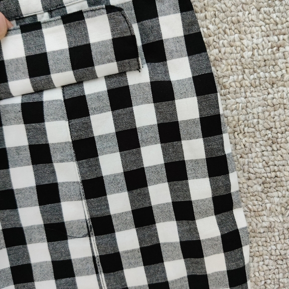Urban Outfitters Plaid Black & White High Waist Zip Skinny Pants Stretchy Size S - Picture 5 of 6